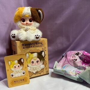 Milk Candy MM Plush Toy - White, Brown, Yellow